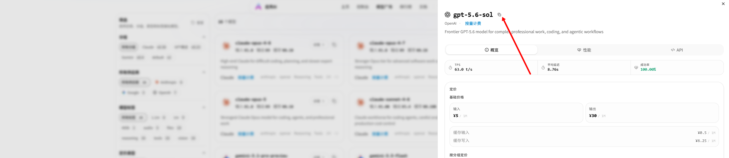 从应天AI模型广场复制模型名称